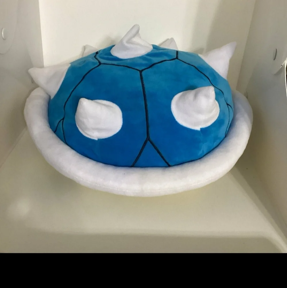 Nintendo Mario Kart Blue Shell Decorative Pillow Plush  pre-owned No Tags